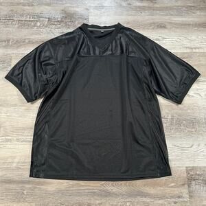 2000s Black Mesh Athletic Jersey Style Oversized Shirt XXL Unbranded